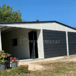 PREMIUM plechová garáž 6m x 5m + 3m prístrešok ID 20