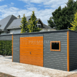 PREMIUM plechová garáž 5m x 5m + 3m bočný prístrešok ID 25